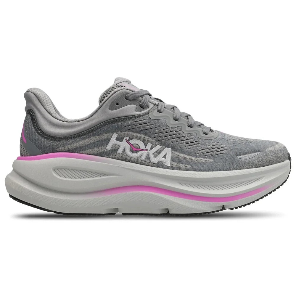 Hoka One One Bondi 9 1162012-GYST Sneaker Women 4.5 B Gray Running Shoes RHS8943